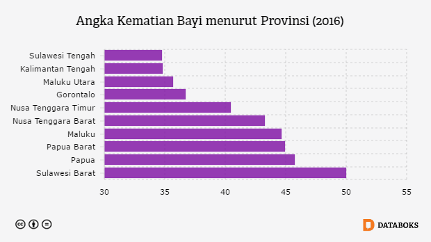 Angka Kematian Bayi Tertinggi di Sulawesi Barat  Databoks