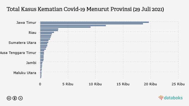 Total Kasus Kematian Covid-19 Menurut Provinsi (29 Juli 2021)