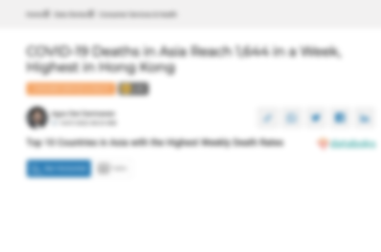 Top 10 Countries in Asia with the Highest Weekly Death Rates