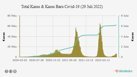 Total Kasus & Kasus Baru Covid-19 (29 Juli 2022)