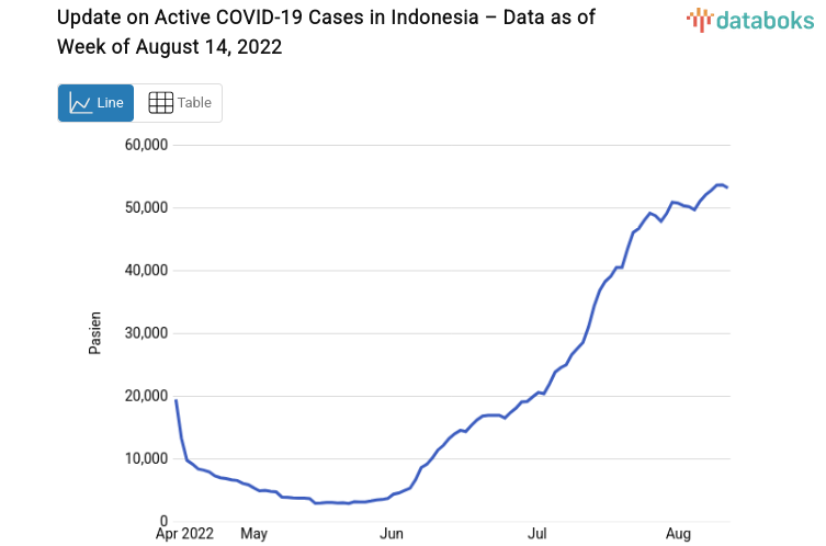 Update on Active COVID-19 Cases in Indonesia – Data as of Week of August 14, 2022