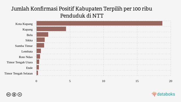Jumlah Konfirmasi Positif Mingguan di NTT, Paling Tinggi Terjadi di Kota Kupang