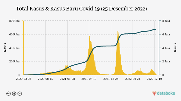 Total Kasus & Kasus Baru Covid-19 (25 Desember 2022)