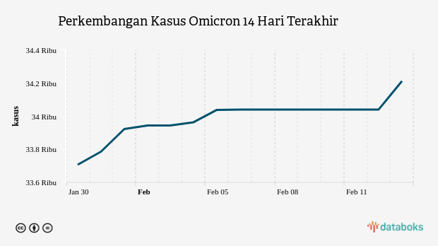Update Omicron : Total di Indonesia Ada 34.213 Kasus (Senin, 13 Februari 2023)