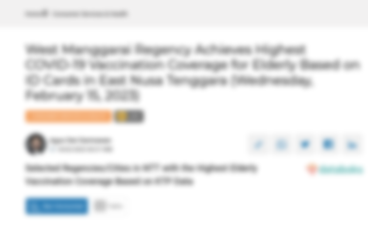Selected Regencies/Cities in NTT with the Highest Elderly Vaccination Coverage Based on KTP Data