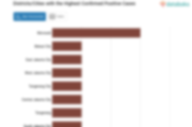 Districts/Cities with the Highest Confirmed Positive Cases