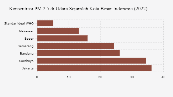 Kualitas Udara di Kota Besar Indonesia Buruk, Jauh dari Standar WHO