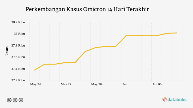 Update Omicron : Total di Indonesia Ada 38.013 Kasus (Rabu, 07 Juni 2023)