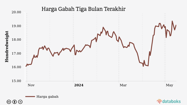 Harga Gabah di Pasar Internasional Rp 6145.7 per Kg (Rabu, 15 Mei 2024)