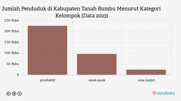 Jumlah Penduduk di Kabupaten Tanah Bumbu Menurut Kategori Kelompok (Data 2023)