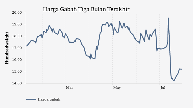 Harga Gabah di Pasar Internasional Rp 4927.7 per Kg (Senin, 29 Juli 2024)