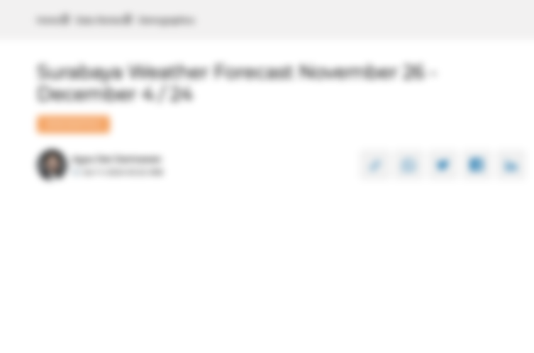 Cuaca Hari Ini di Surabaya, Suhu 24-34°C