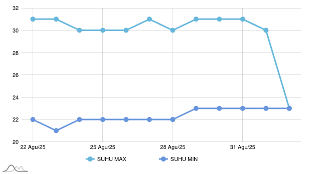 Prakiraan Cuaca Esok Hari di Kota Subulussalam, Hari Ini Akan Hujan Ringan