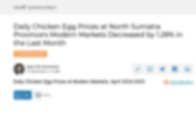 Harga Telur Ayam Harian di Pasar Modern Provinsi Sumatera Utara Sebulan Terakhir Turun 1,28%