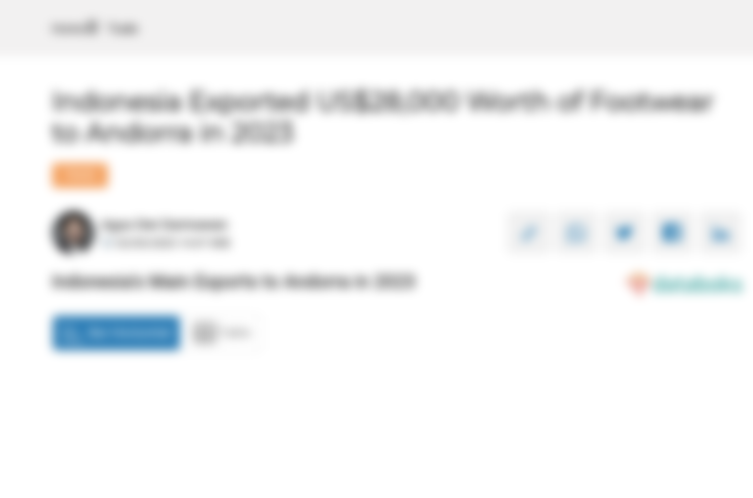 Indonesia Ekspor Alas Kaki Senilai US$ 28 Ribu ke Andorra pada 2023