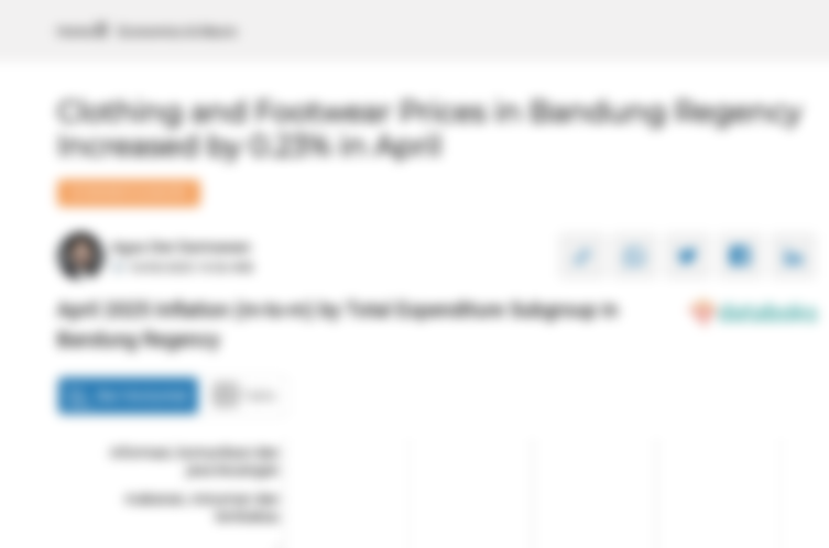 Harga Pakaian dan Alas Kaki di Kabupaten Bandung Bulan April Naik 0,23%