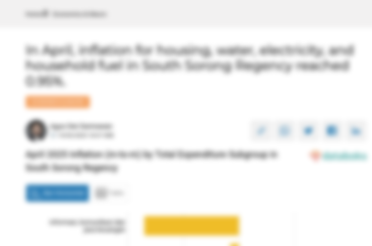 Bulan April, Inflasi Perumahan, Air, Listrik dan Bahan Bakar Rumah di Kabupaten Sorong Selatan Mencapai 0,95%