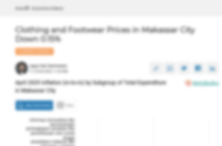 Harga Pakaian dan Alas Kaki di Kota Makassar Turun 0,15%