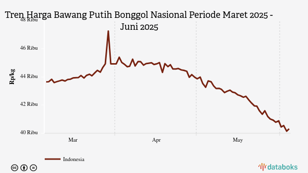 Harga Bawang Putih Nasional Tiga Bulan Terakhir Turun Rp3.330