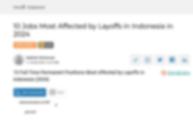 10 Full-Time Permanent Positions Most Affected by Layoffs in Indonesia (2024)