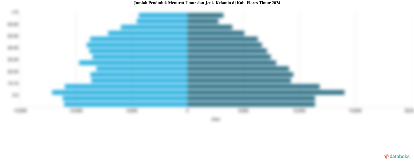 Jumlah Penduduk Menurut Umur dan Jenis Kelamin di Kab. Flores Timur 2024