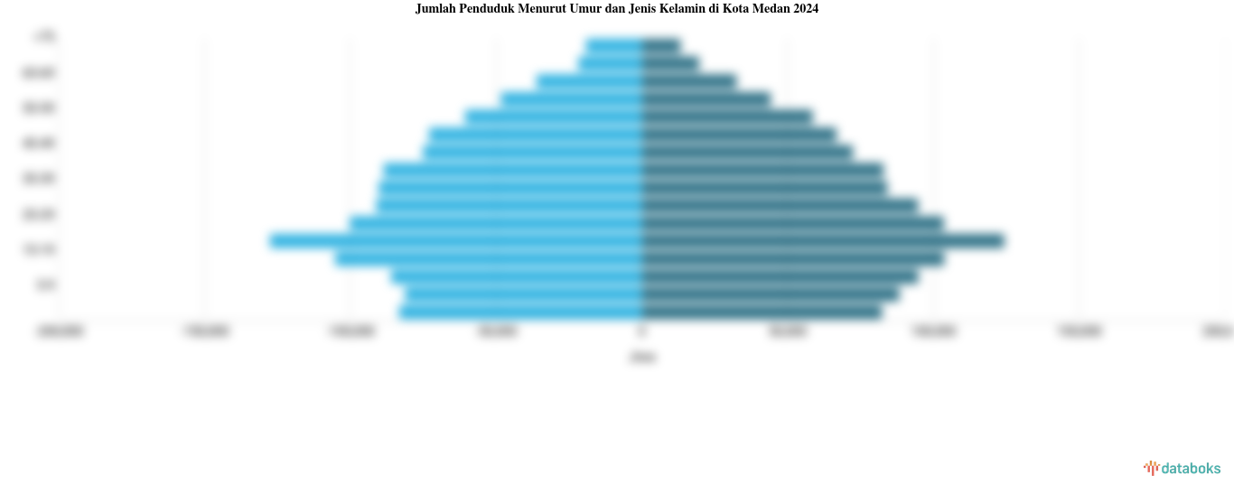 Jumlah Penduduk Menurut Umur di Kota Medan | 2024