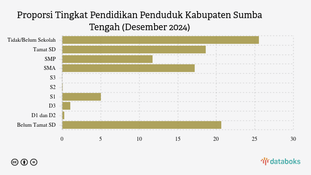 6,4% Penduduk Kab. Sumba Tengah Berpendidikan Tinggi pada Desember 2024