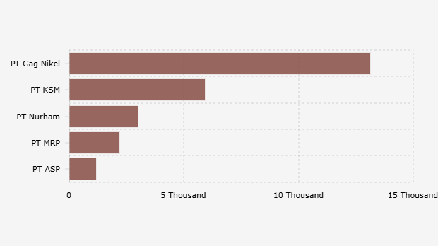 Luas Wilayah Perusahaan Tambang di Raja Ampat (Juni 2025)