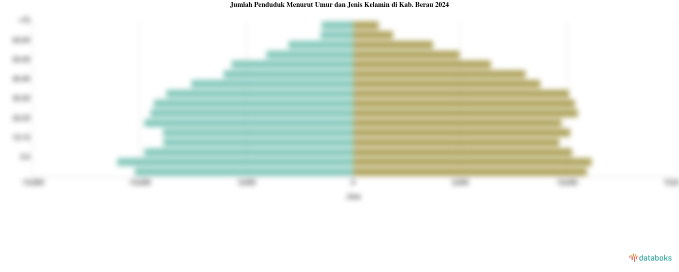 Jumlah Penduduk Menurut Umur dan Jenis Kelamin di Kab. Berau 2024