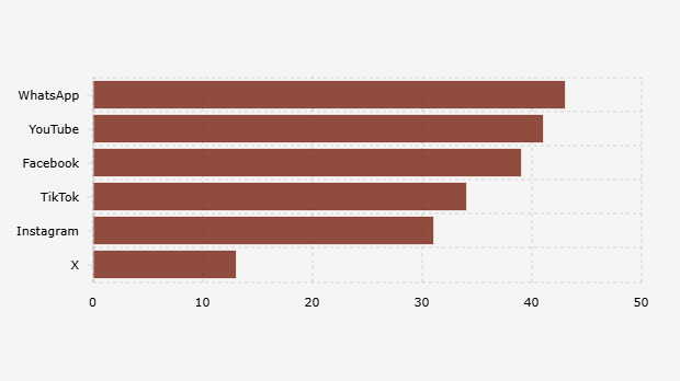 Social Media Used by Indonesian Citizens to Access News (January-February 2025)