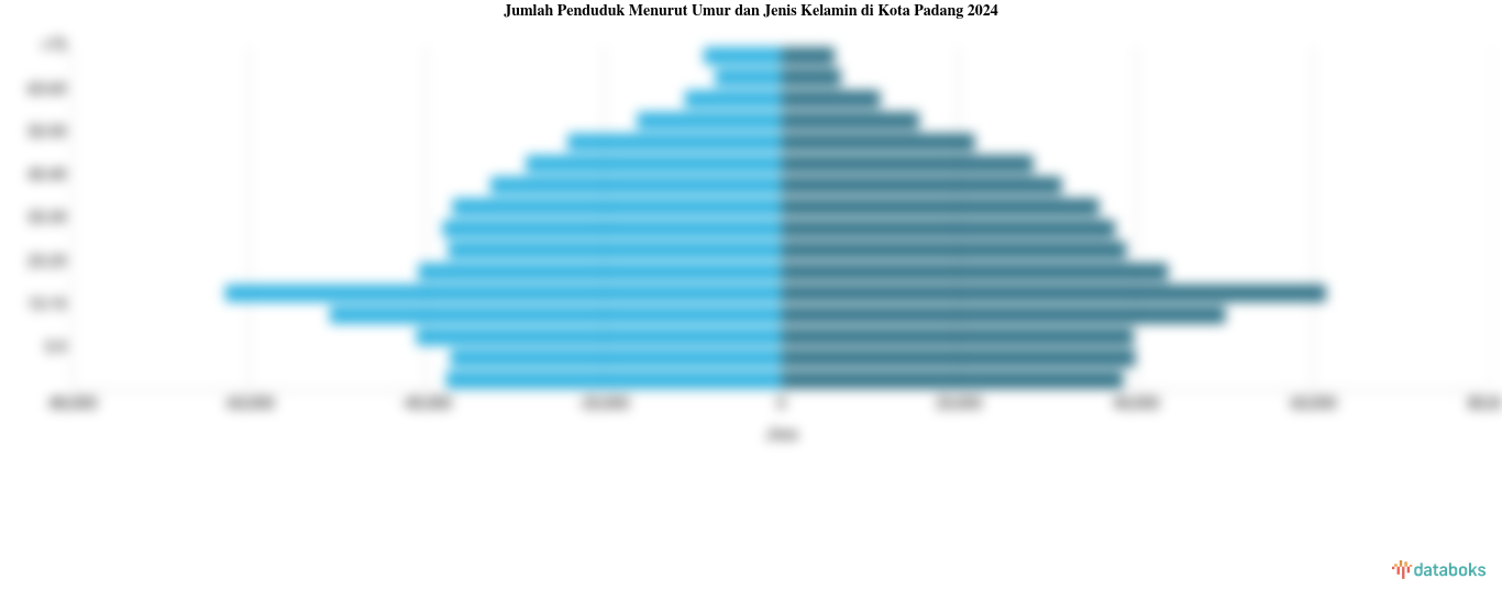 Jumlah Penduduk Menurut Umur di Kota Padang | 2024