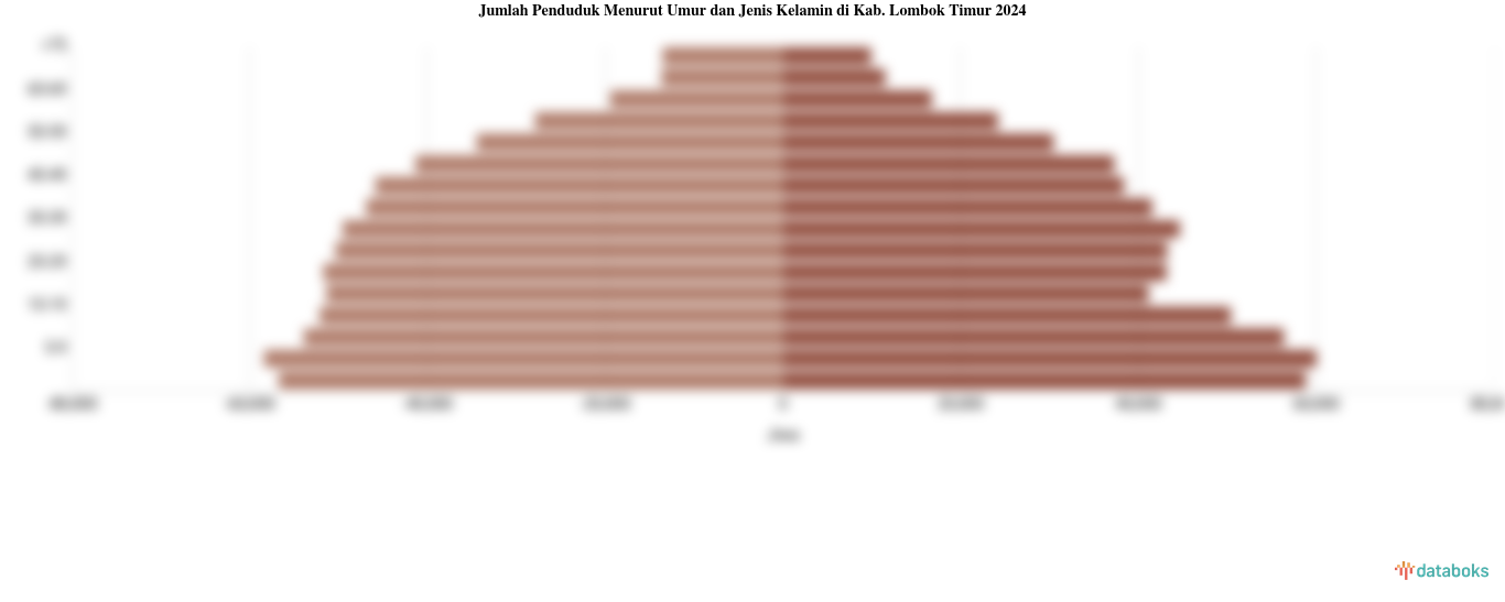 Jumlah Penduduk Menurut Umur dan Jenis Kelamin di Kab. Lombok Timur 2024