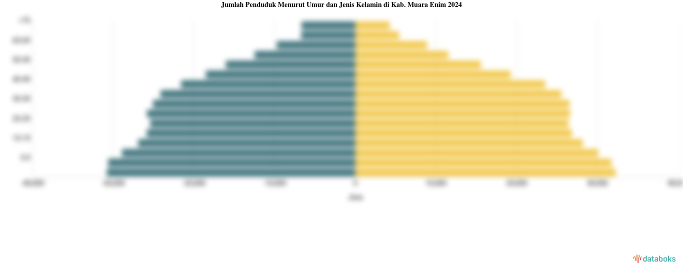 Jumlah Penduduk Menurut Umur dan Jenis Kelamin di Kab. Muara Enim 2024