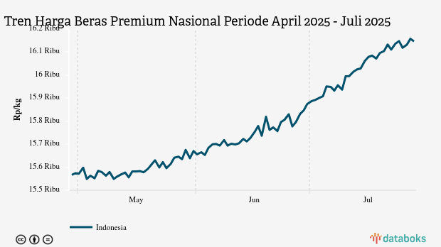 Harga Beras Premium Nasional Tiga Bulan Terakhir Naik Rp580