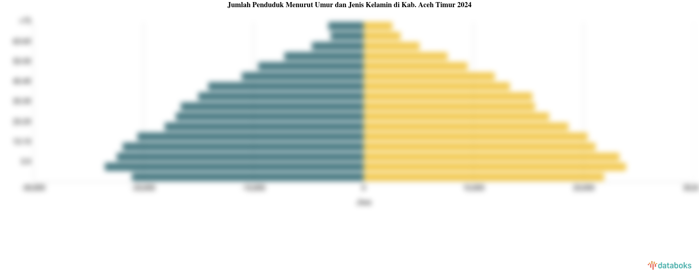 Jumlah Penduduk Menurut Umur dan Jenis Kelamin di Kab. Aceh Timur 2024