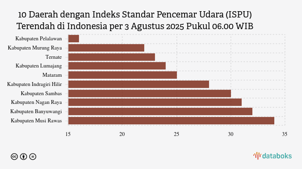 Kualitas Udara Kabupaten Pelalawan Paling Bersih di Indonesia Pagi Ini (3/8)