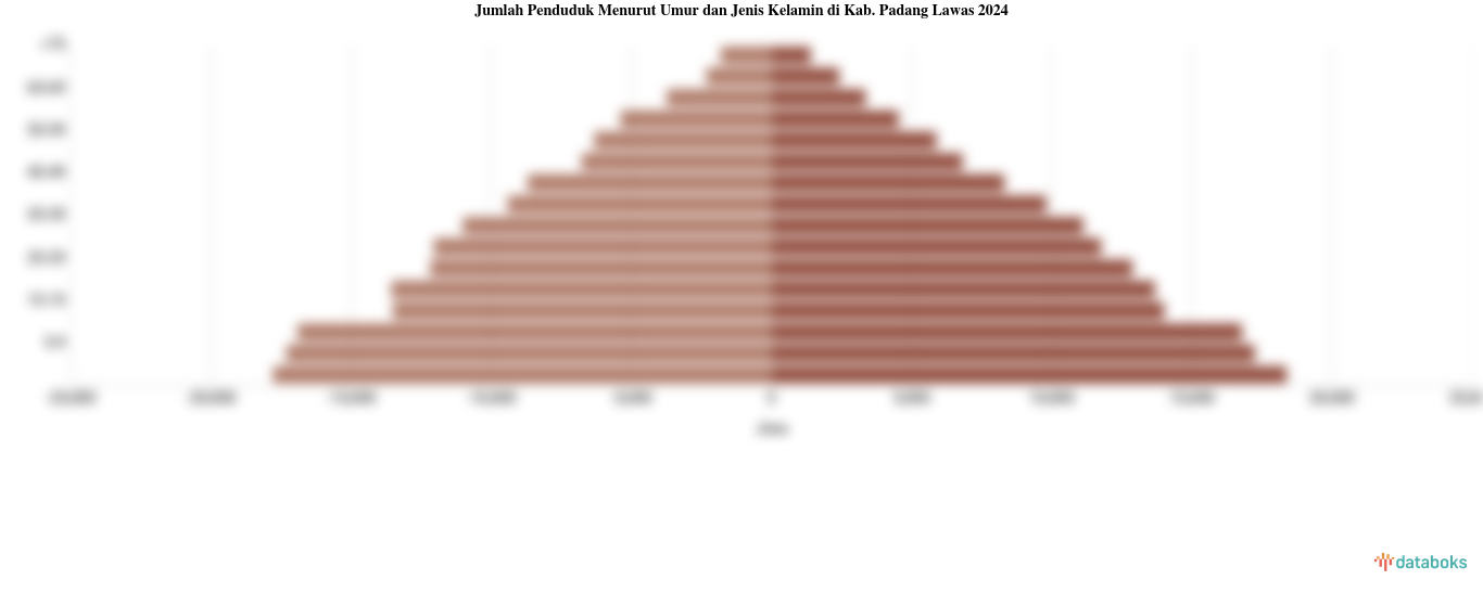 Jumlah Penduduk Menurut Umur dan Jenis Kelamin di Kab. Padang Lawas 2024