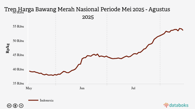 Harga Bawang Merah Nasional Sebulan Terakhir Naik Rp8.761