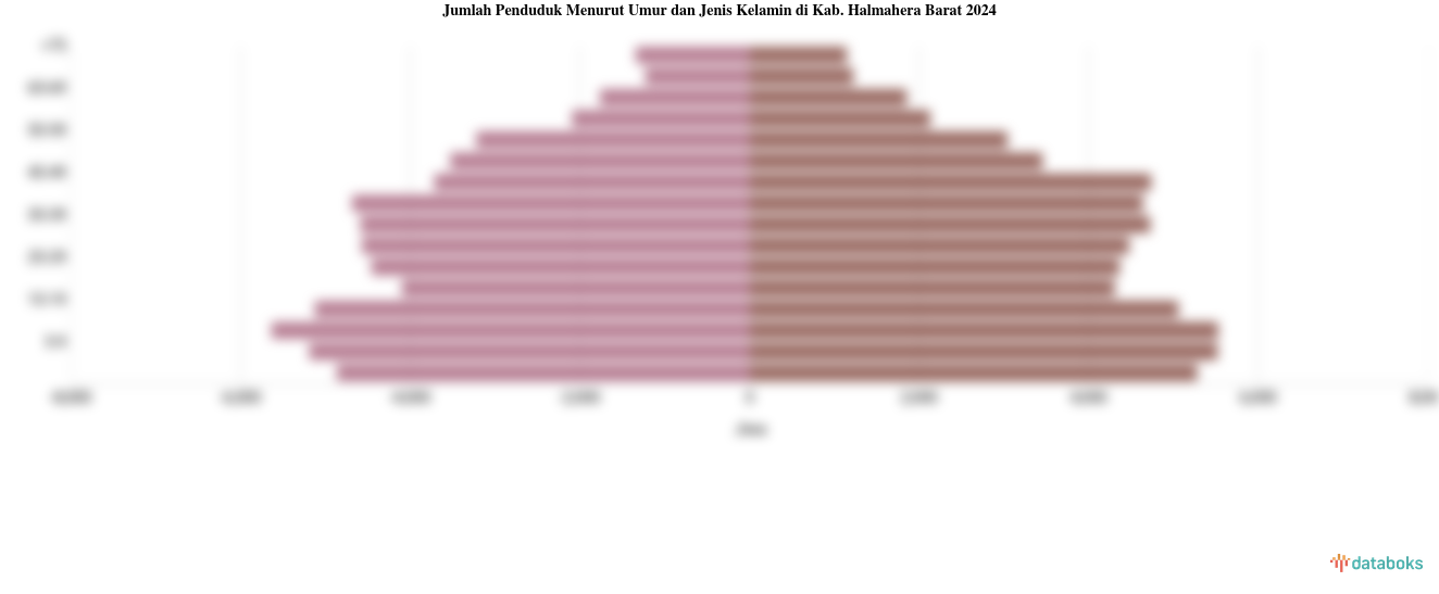 Jumlah Penduduk Menurut Umur dan Jenis Kelamin di Kab. Halmahera Barat 2024