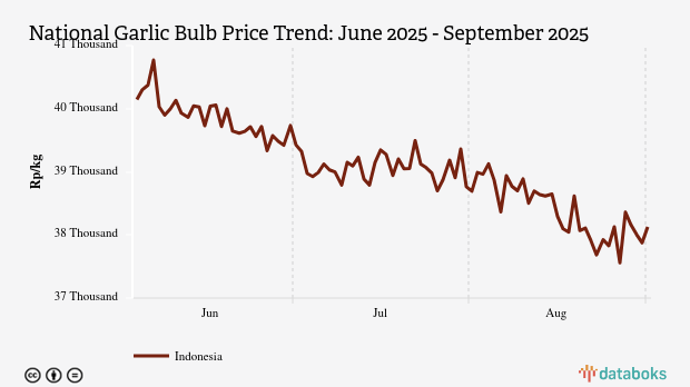 Harga Bawang Putih Nasional Tiga Bulan Terakhir Turun 5,02%