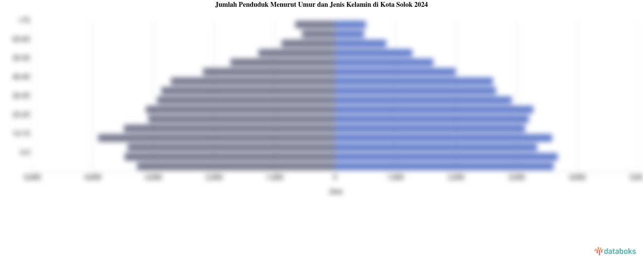 Jumlah Penduduk Menurut Umur dan Jenis Kelamin di Kota Solok 2024