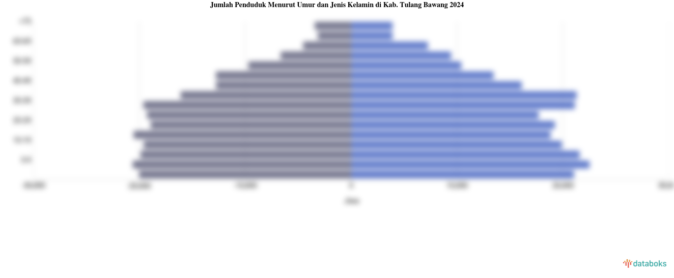 Jumlah Penduduk Menurut Umur dan Jenis Kelamin di Kab. Tulang Bawang 2024