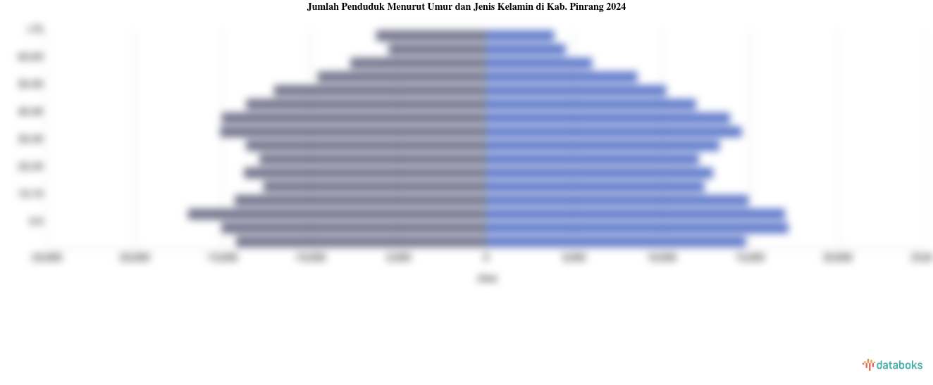 Jumlah Penduduk Menurut Umur dan Jenis Kelamin di Kab. Pinrang 2024