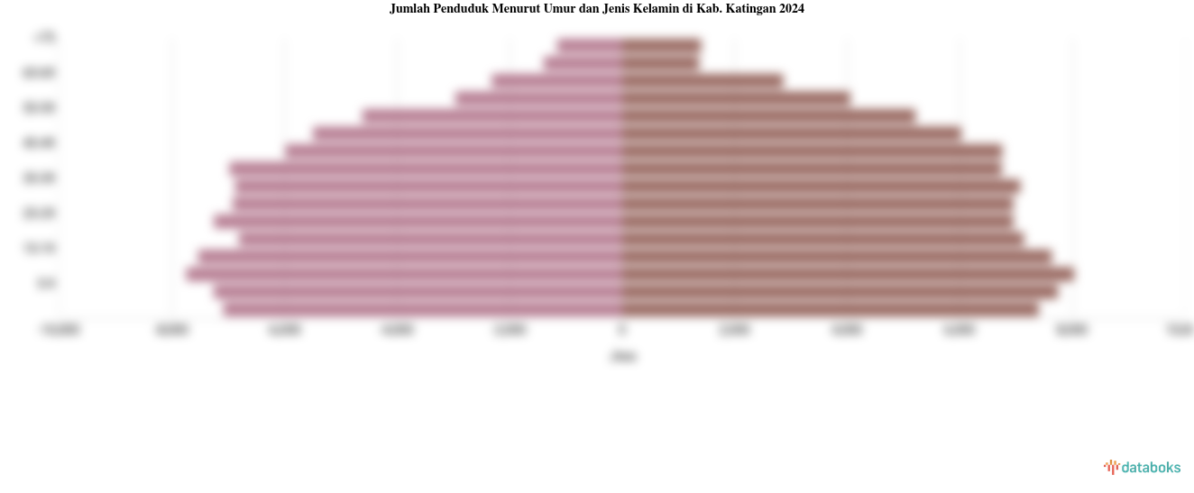 Jumlah Penduduk Menurut Umur dan Jenis Kelamin di Kab. Katingan 2024
