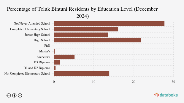 18,29 Ribu Penduduk Kab. Teluk Bintuni Lulusan SMA pada Akhir 2024