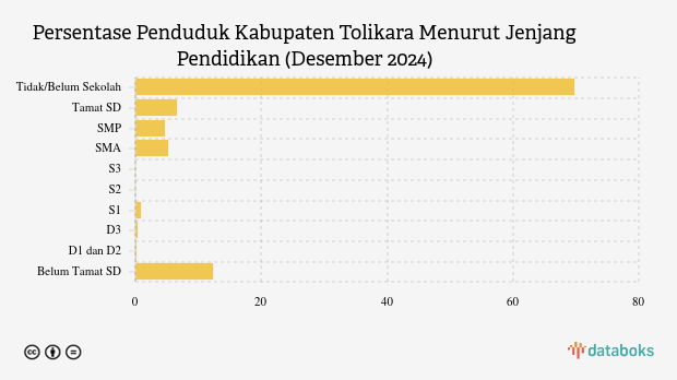 11,73 Ribu Penduduk Tolikara Lulusan SMP pada Desember 2024