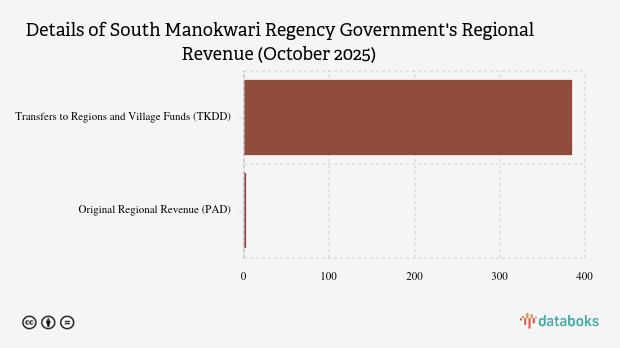 Realisasi Pendapatan Daerah Pemkab Manokwari Selatan per Oktober 2025