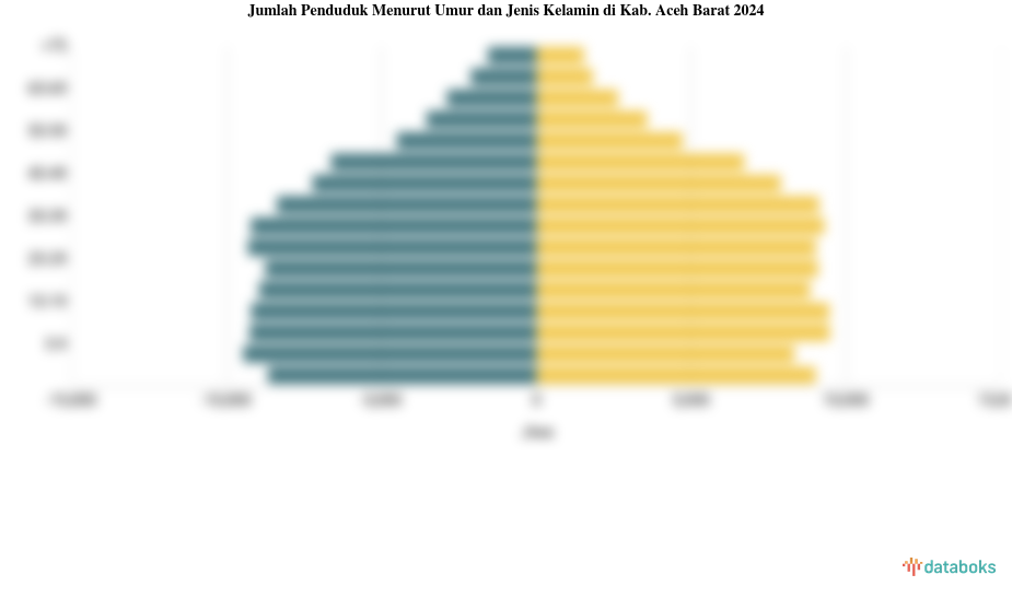Jumlah Penduduk Menurut Umur dan Jenis Kelamin di Kab. Aceh Barat 2024