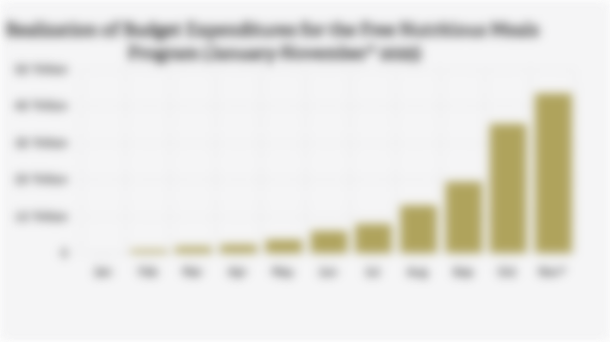 Realization of Budget Expenditures for the Free Nutritious Meals Program (January-November* 2025)