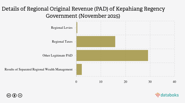 Realisasi Pendapatan Asli Daerah (PAD) Pemkab Kepahiang per November 2025